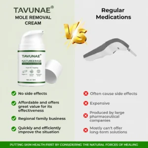 TAVUNAE® NATUREERASE Instant Mole & Spot Cream with Alligator Oil, Seaweed Extract and Chamomile Extract