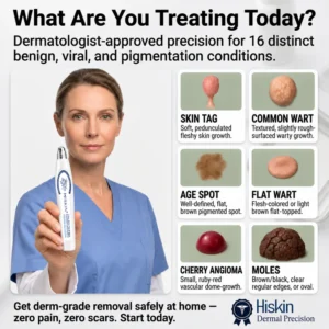 HISKIN® Botanical 7-Day Skin Tag & Spot Precision Care Rollpen with willow bark and tea tree oil