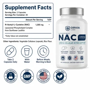 ORVIA LABS Liposomal NAC with 1,200mg NAC per serving