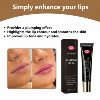 Tavunae® Plumping Lip Oil with hydration-locking formula
