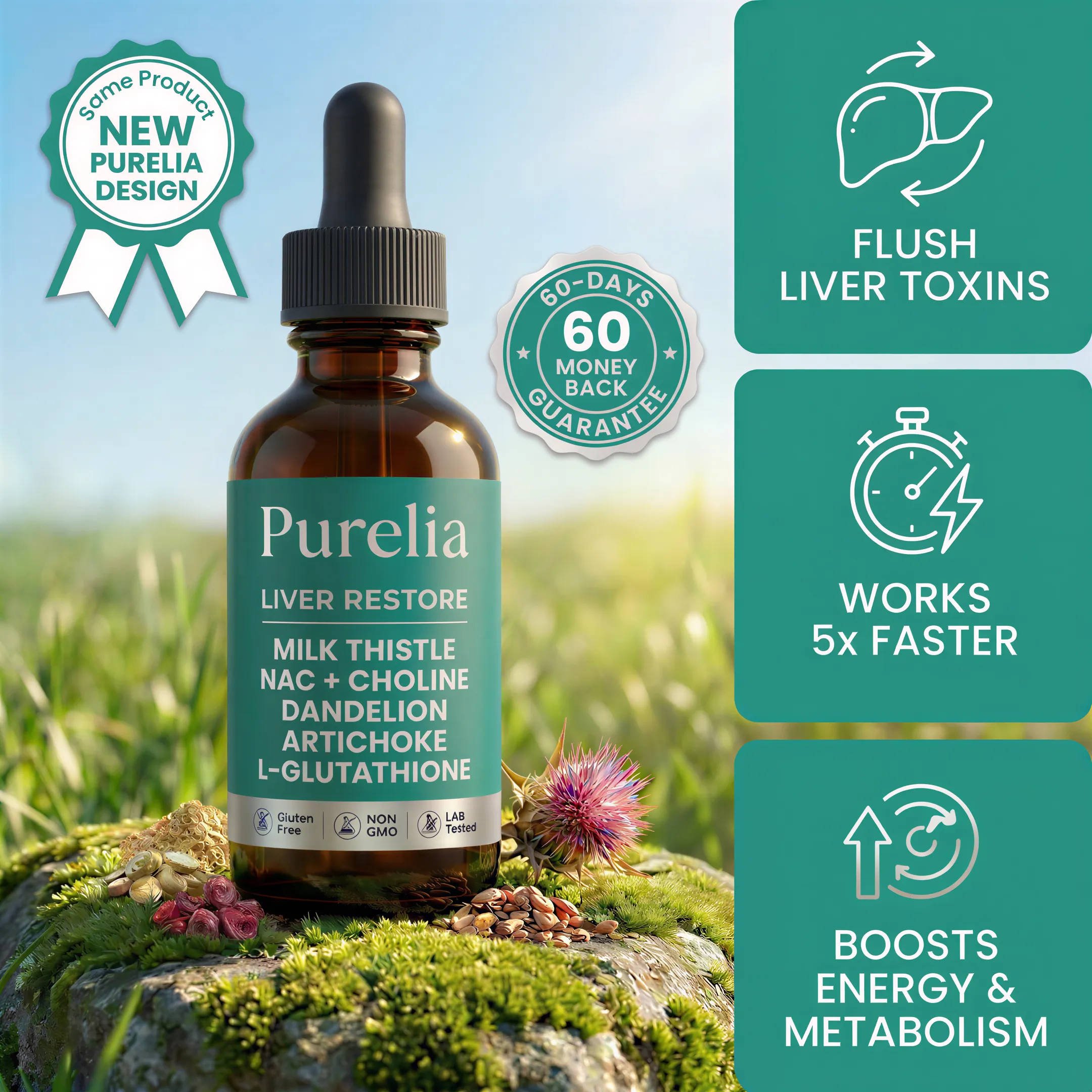 Purelia Liver Restore for daily liquid liver support