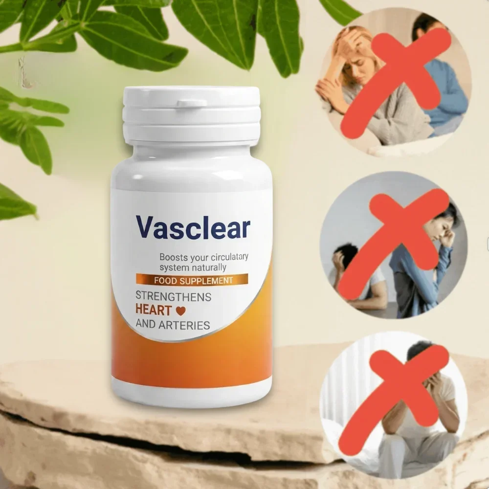 Vasclear Food Supplement with garlic and hawthorn