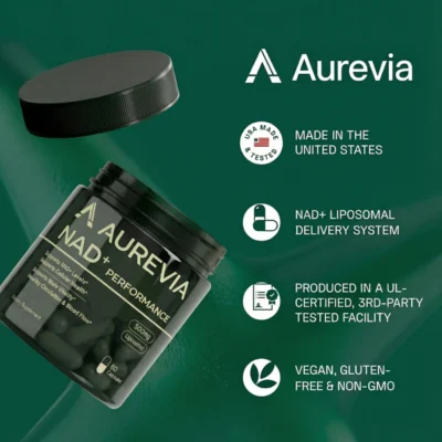 AUREVIA NAD+ dietary supplement capsules