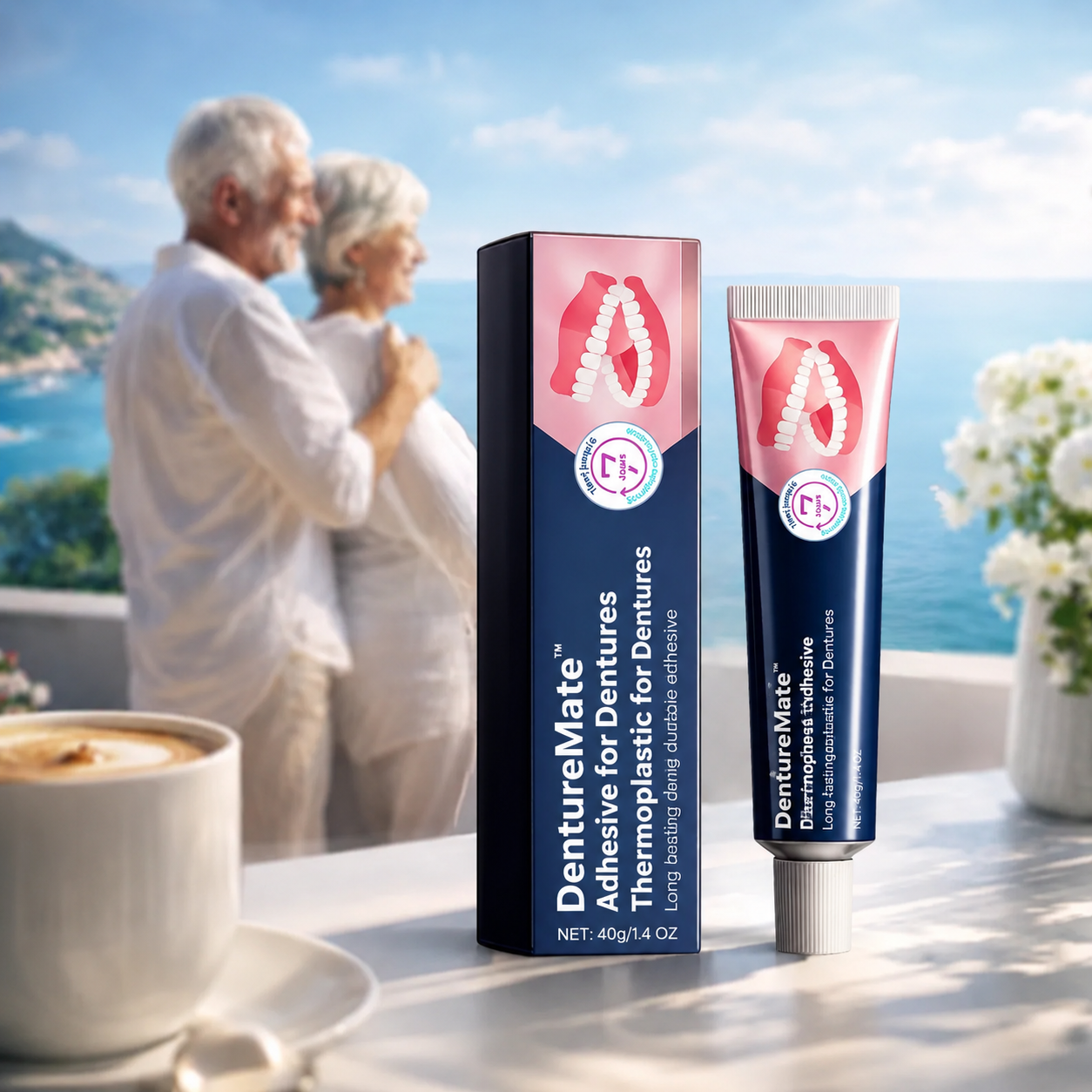 DentureMate™ Denture Adhesive with zinc-free thermoplastic material