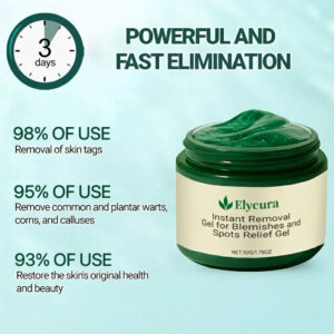 Elycura Instant Removal Gel for Blemishes and Spots Relief Gel with aloe vera and tea tree oil
