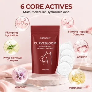 Biancat® CurveBloom Bust Renewal Hydrogel Patches with hyaluronic acid and peptides