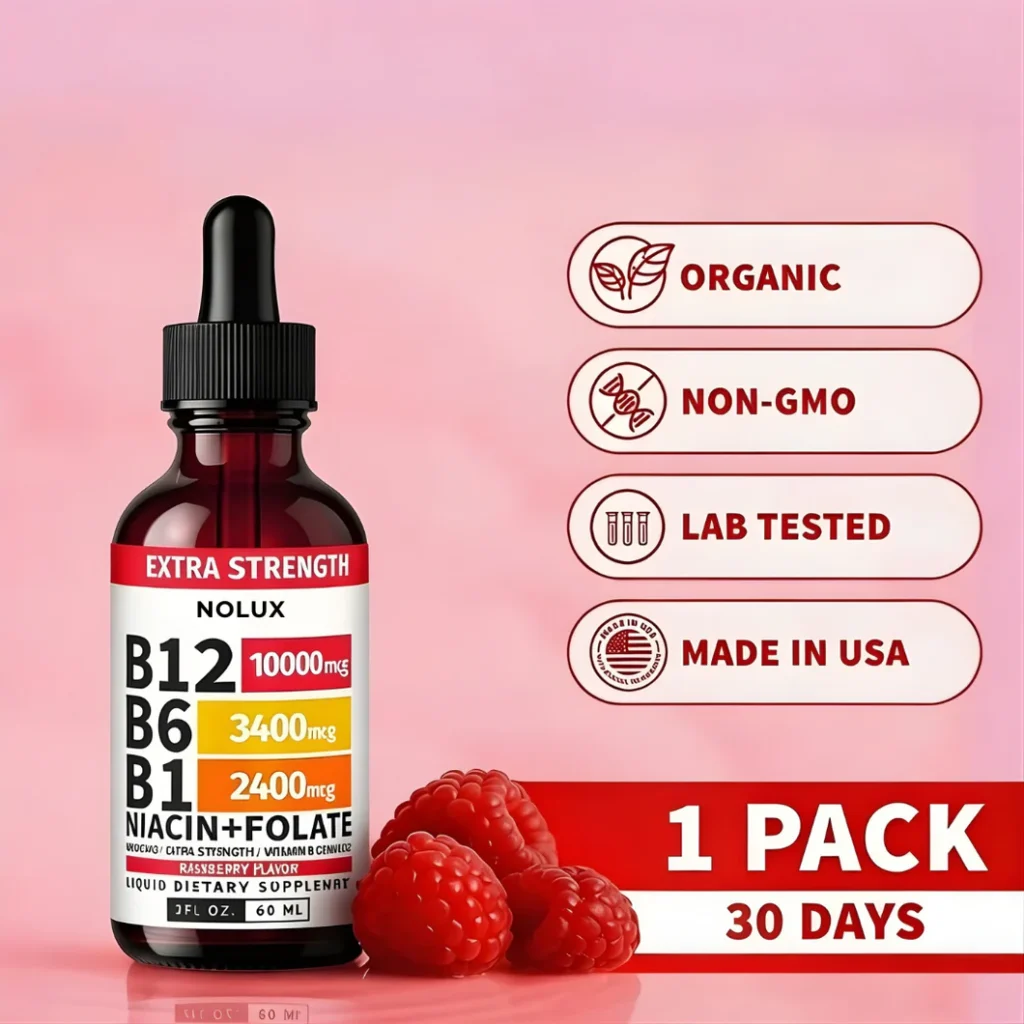 Extra Strength Nolux B12 B6 B1 Niacin Folate Liquid