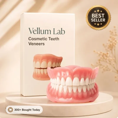 Vellum Lab® Premium Full Cover Dentures for cosmetic smile wear