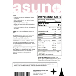 asuno+ Skin Brightening Gummies for daily wellness