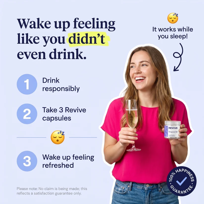 REVIVE Hangover Aid with 1,200mg DHM vine tea extract