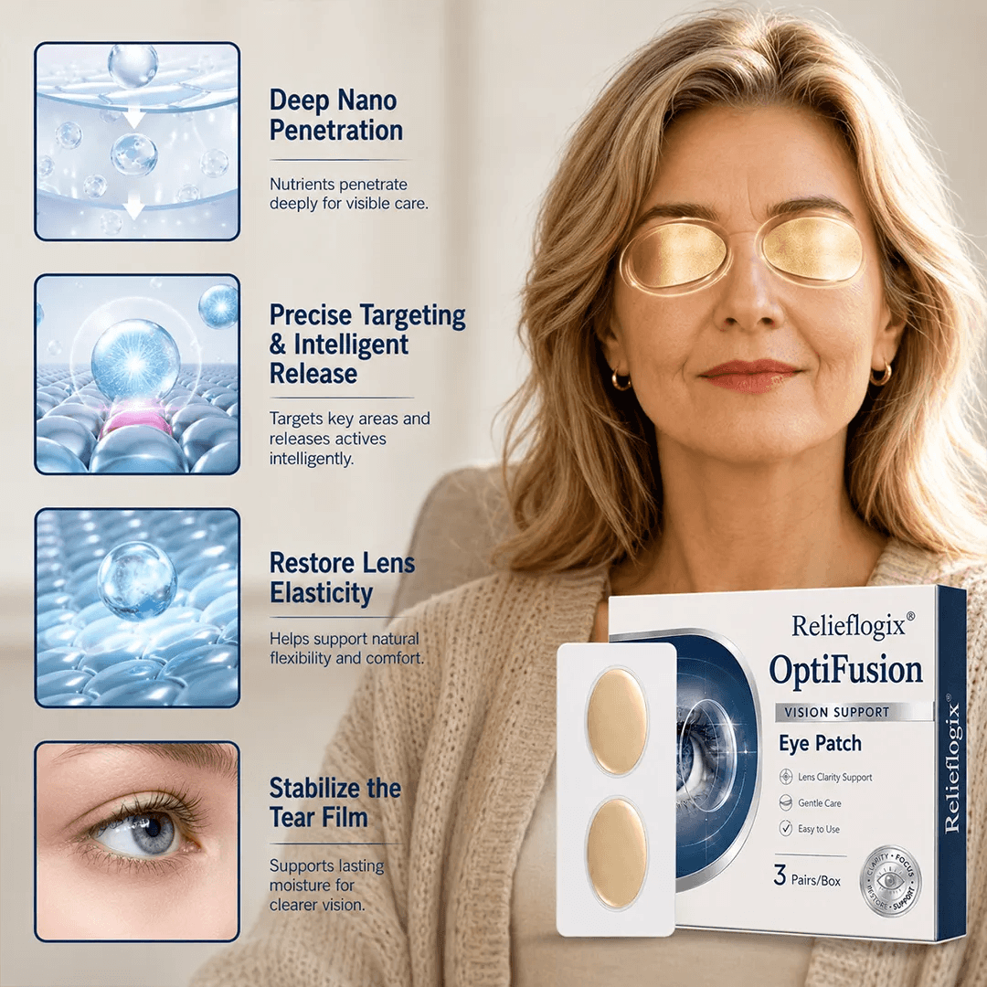Relieflogix® OptiFusion Vision Support Eye Patch with nano hyaluronic acid