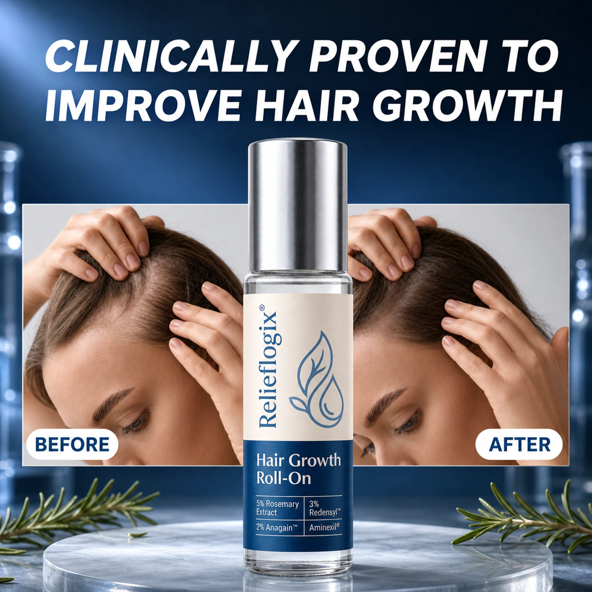 Relieflogix® Advanced Hair Growth Roll-On Serum