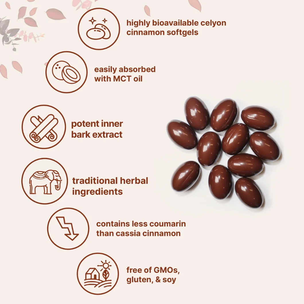 Elorita 12:1 Ceylon cinnamon extract softgels