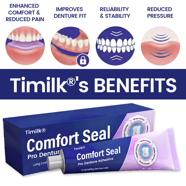 Timilk® zinc-free denture adhesive strip
