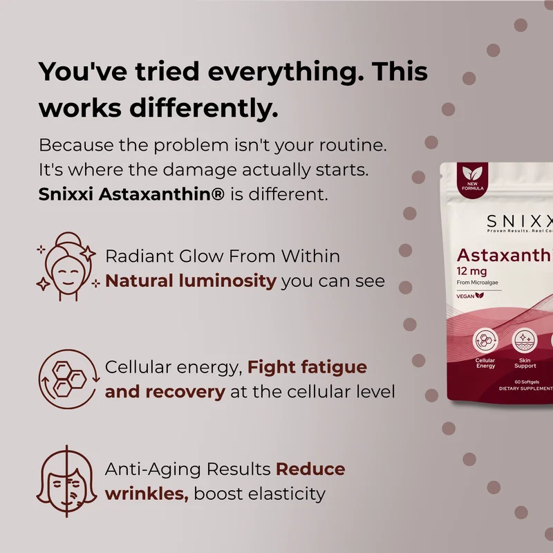 SNIXXI. Astaxanthin 12 mg with flaxseed oil