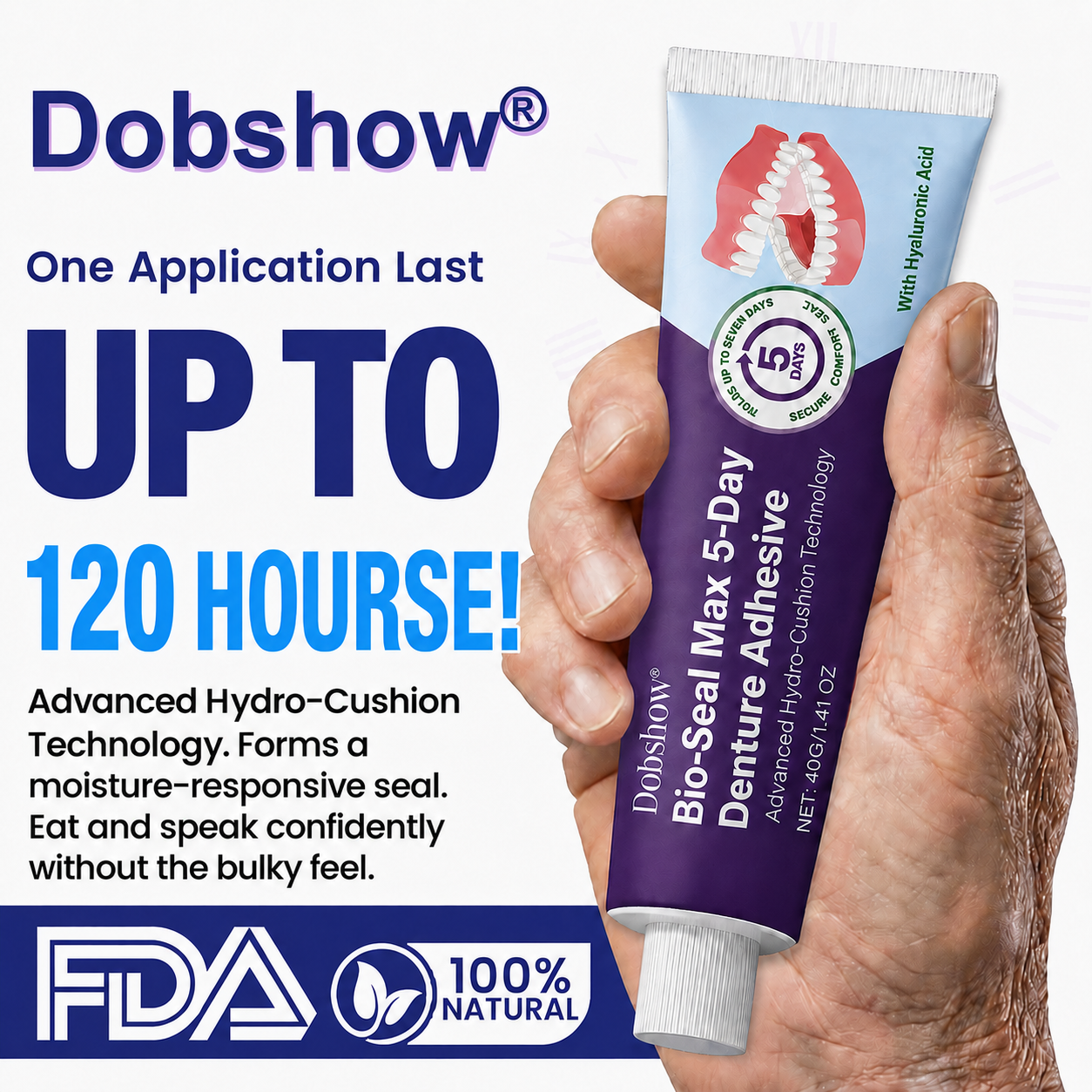 Dobshow® Bio-Seal Max 5-Day Denture Adhesive