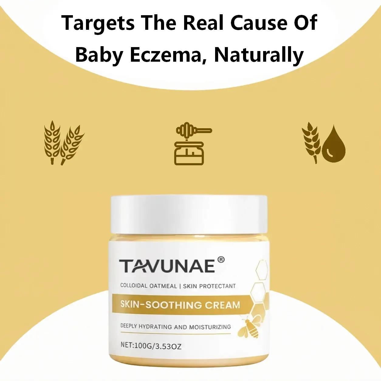 TAVUNAE® Skin-Soothing Cream with colloidal oatmeal and beeswax