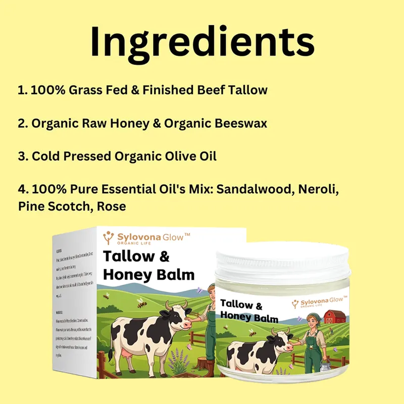 Sylovona Glow™ Tallow & Honey Balm with tallow and honey