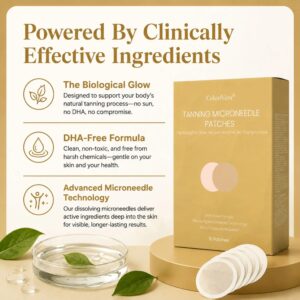 CelestVéra® Tanning Microneedle Patches with dissolving microneedle technology
