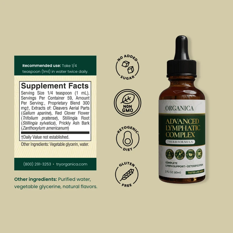 Organica Advanced Lymphatic Complex for daily botanical supplementation