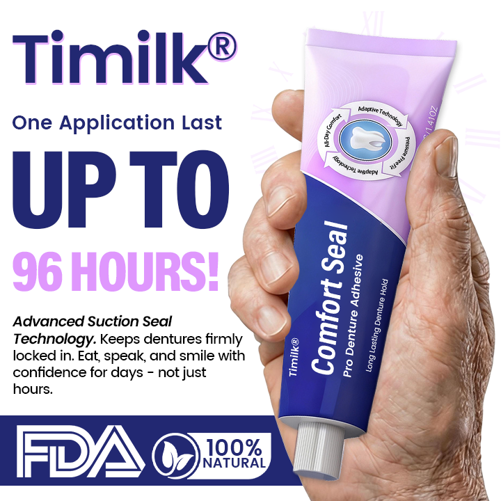 Timilk® Comfort Seal Pro Denture Adhesive with ThermoBond technology