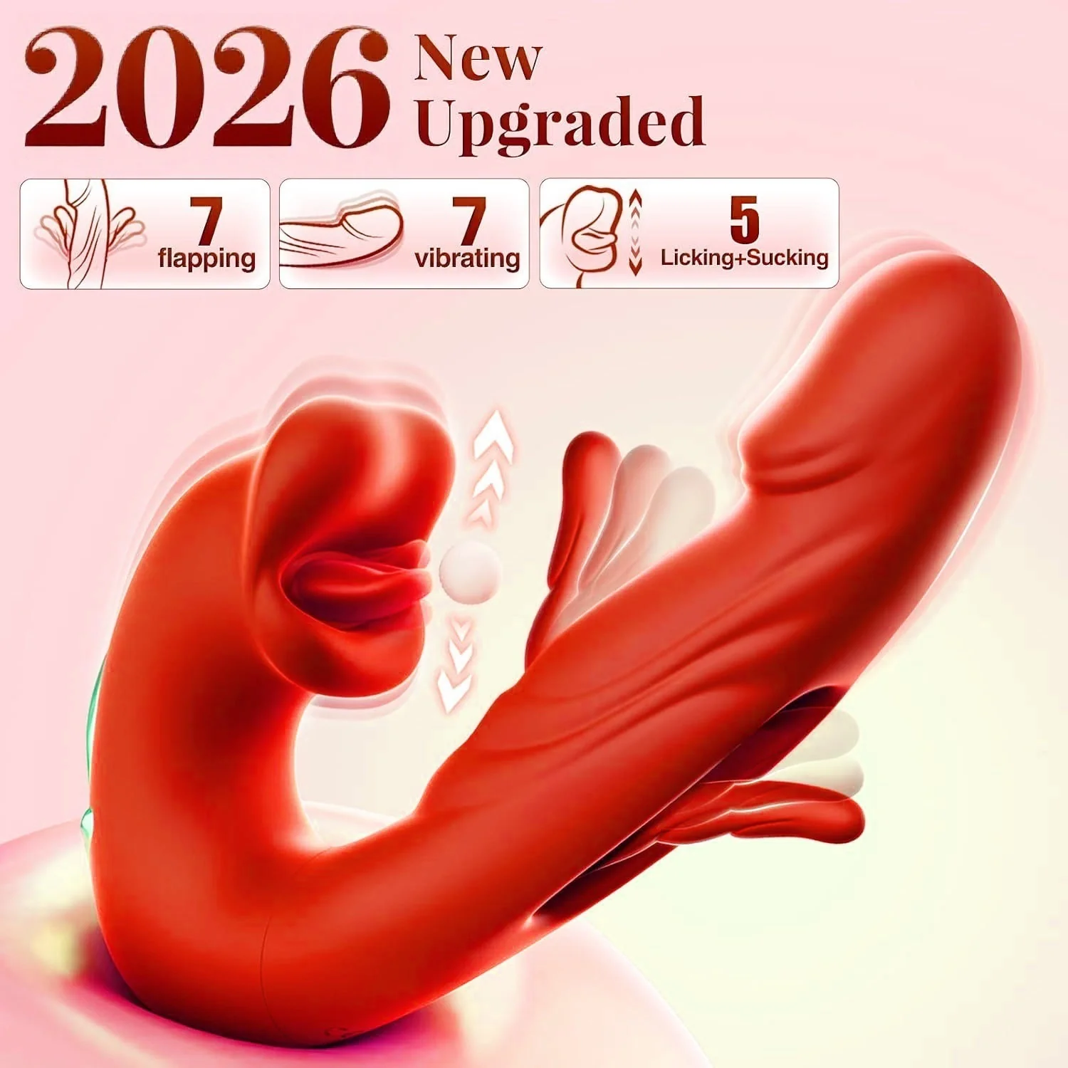 Yagoo™ 4-in-1 Flapping & Licking Vibrator for adult personal use