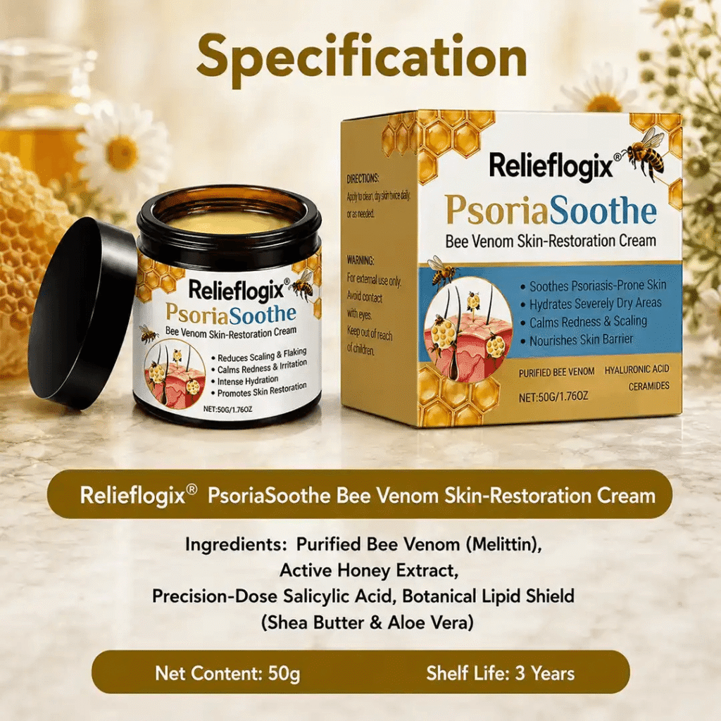 Relieflogix® PsoriaSoothe Bee Venom Skin-Restoration Cream for daily body care