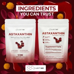 ClarityMD Astaxanthin for daily supplementation Focus Keywords