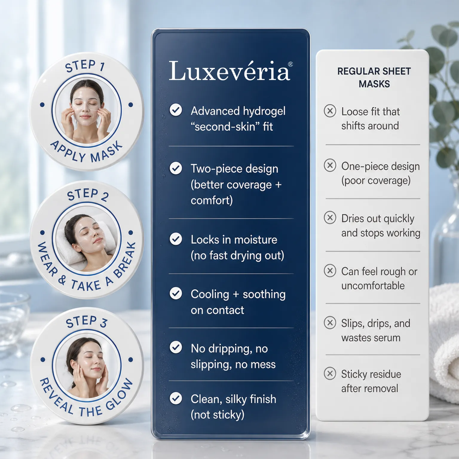 Luxevéria® Premium Anti-Wrinkle Face Mask