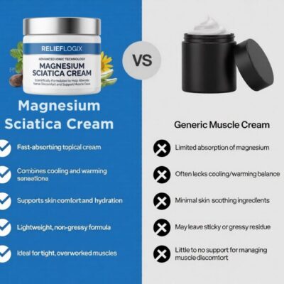 ReliefLogix Magnesium Sciatica Cream with Magnesium Chloride