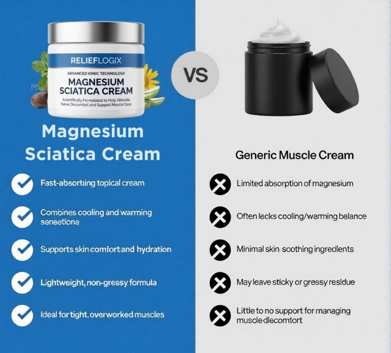 ReliefLogix Magnesium Sciatica Cream with Magnesium Chloride