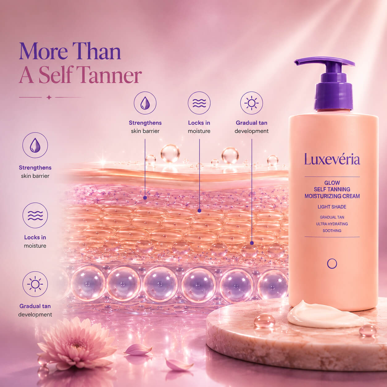 Luxevéria UV-free tanning moisturizer