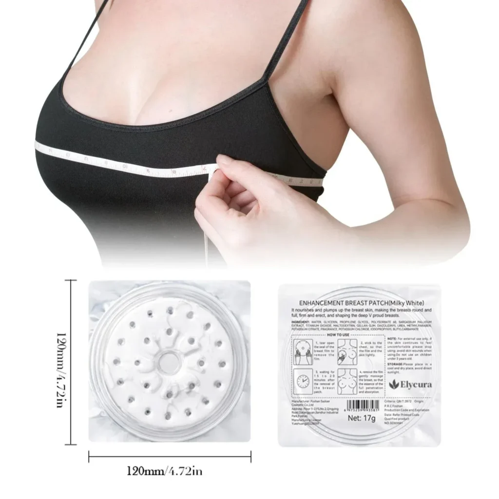 Elycura™ Breast Enhancement Nano Patch with circular microneedle design