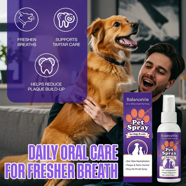 BalanceVie Zinc-Gluconate Pet Spray For Dogs & Cats for daily oral care