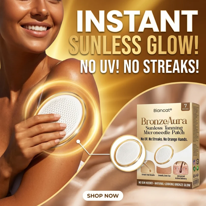 Biancat® BronzeAura Sunless Tanning Microneedle Patch for at-home sunless tanning