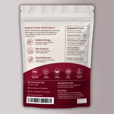 SNIXXI. vegan astaxanthin softgels
