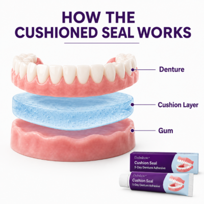 Dobshow® zinc-free denture adhesive