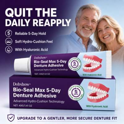Dobshow® Bio-Seal Max denture adhesive with Hydro-Cushion Technology