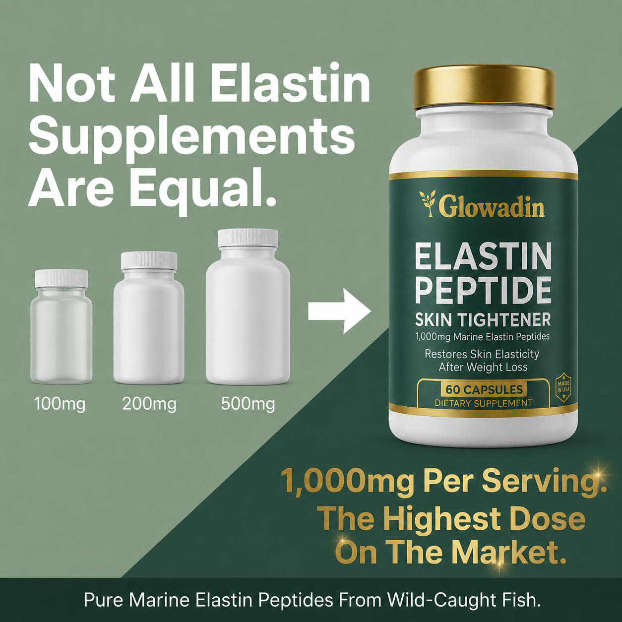 Glowadin marine elastin peptide supplement