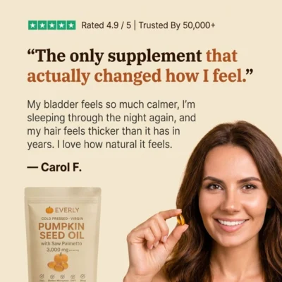 Everly 3,000 mg pumpkin seed oil softgels