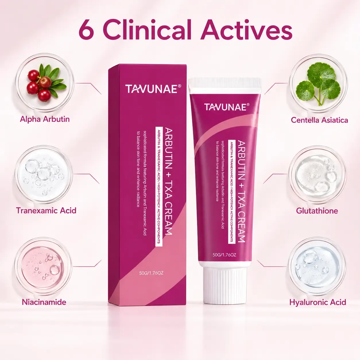 Tavunae® Arbutin + TXA Cream for uneven skin tone