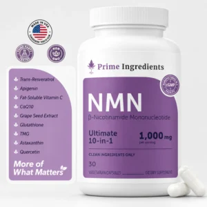 Prime Ingredients NMN Ultimate 10-in-1 Dietary Supplement for daily wellness use