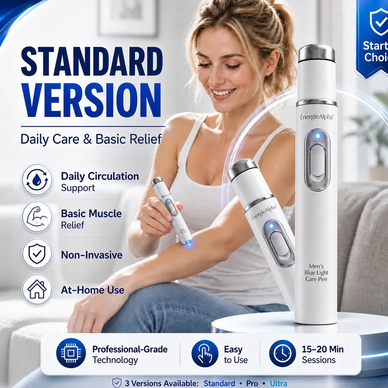 ÉnergieAlpha® Ultra massager with focused wave and infrared features