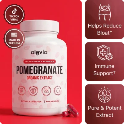 ALEVIA Organic Pomegranate Extract Capsules for daily supplementation