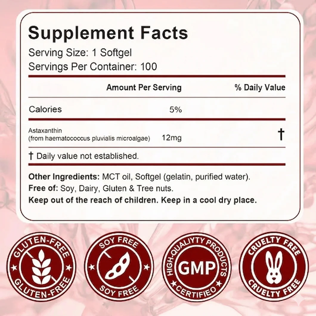 Thrive Nutrition astaxanthin softgels