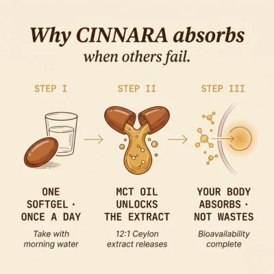 CINNARA Ceylon cinnamon supplement softgels