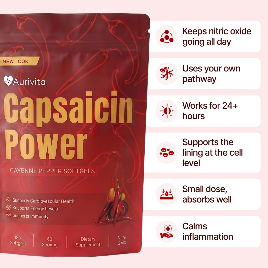 Aurivita Capsaicin Power Cayenne Pepper Softgels