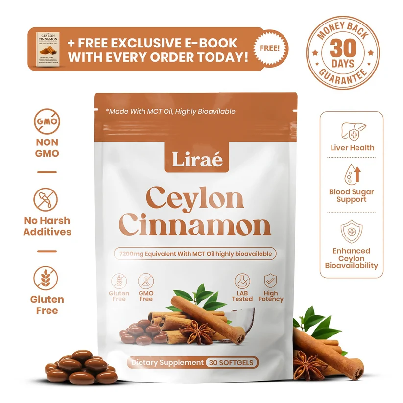 Liraé non-GMO Ceylon cinnamon softgels