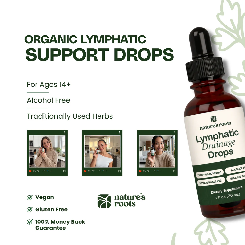 Nature's Roots Lymphatic Drainage Drops with Cleavers Leaf and Burdock Root