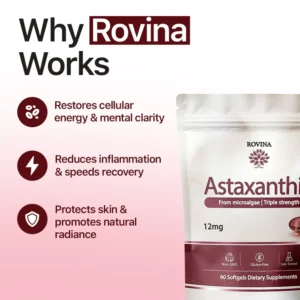 Rovina NMN + Astaxanthin Anti-Aging Bundle with 1,000 mg NMN and 12 mg Astaxanthin